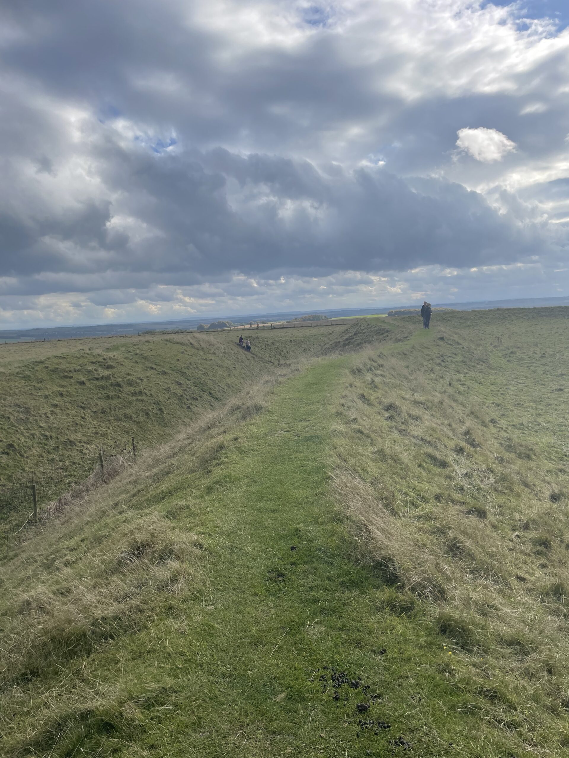 The earth banking at Uffington Castle